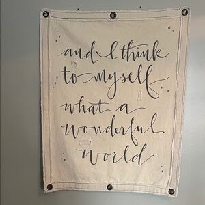 Primitives by Kathy “What a Wonderful World” Wall Banner